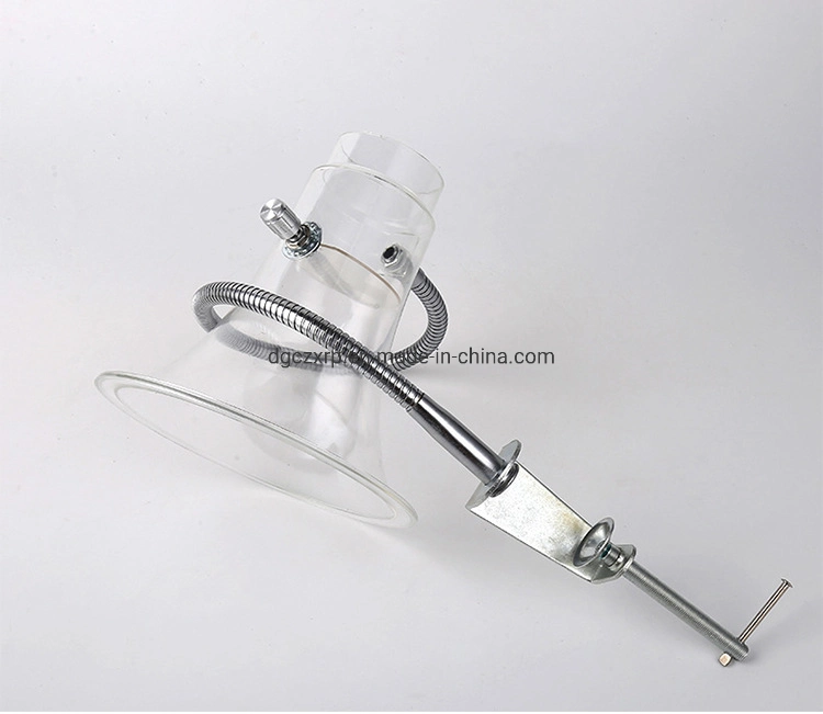 Manufacturers Assembly Line Electronic Soldering Iron Bell Mouth Smoking Exhaust Hood with Hose and Bracket Clamp